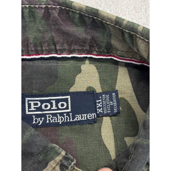 Polo Ralph Lauren Camo Button Down Shirt Men's XXL Long Sleeve Cotton - Picture 7 of 10